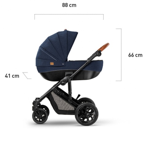 Kinderkraft Wózek Głęboko Spacerowy PRIME 2w1 DEEP NAVY do 22 kg + Mommy Bag
