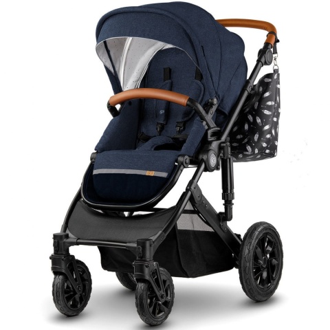 Kinderkraft Wózek Głęboko Spacerowy PRIME 2w1 DEEP NAVY do 22 kg + Mommy Bag