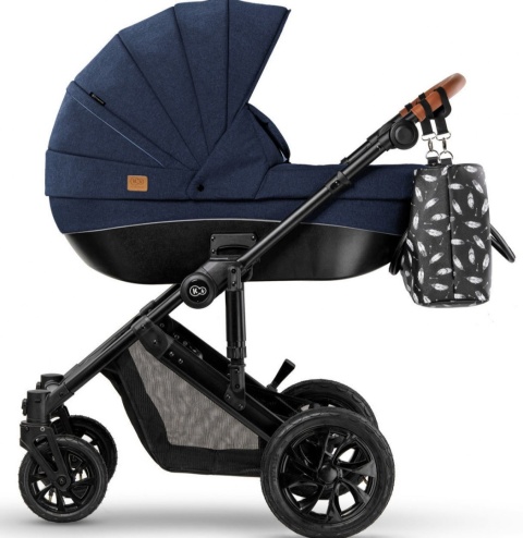 Kinderkraft Wózek Głęboko Spacerowy PRIME 2w1 DEEP NAVY do 22 kg + Mommy Bag