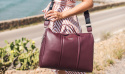 RV Elegance Shom stylowa torba dla mamy i do wózka dziecięcego - Wine Red