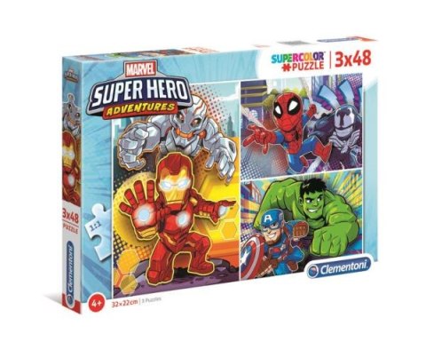 Clementoni Puzzle 3x48el Super Hero Adventures 25248