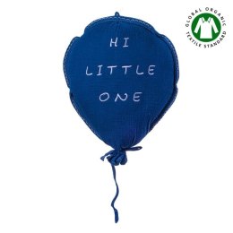 Hi Little One - Poduszka dekoracyjna z organicznego oddychającego BIO muślinu GOTS BALOON NAVY