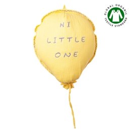 Hi Little One - Poduszka dekoracyjna z organicznego oddychającego BIO muślinu GOTS BALOON PINEAPPLE