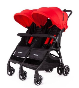 KUKI TWIN Baby Monsters wózek bliźniaczy kolor RED