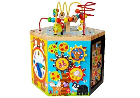 Blok Edukacyjny z Labiryntem Nauka Godzin Liczydło