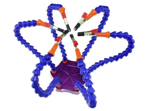 DUŻA Trzecia ręka - sześć ramion - stacja uchwyt do lutowania z wiatraczkiem