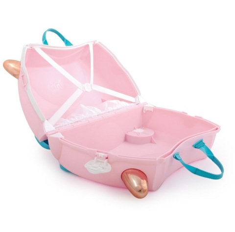 TRUNKI Funkcjonalna Zabawna Jeżdżąca Walizeczka - Flaming Flossi