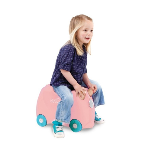 TRUNKI Funkcjonalna Zabawna Jeżdżąca Walizeczka - Flaming Flossi