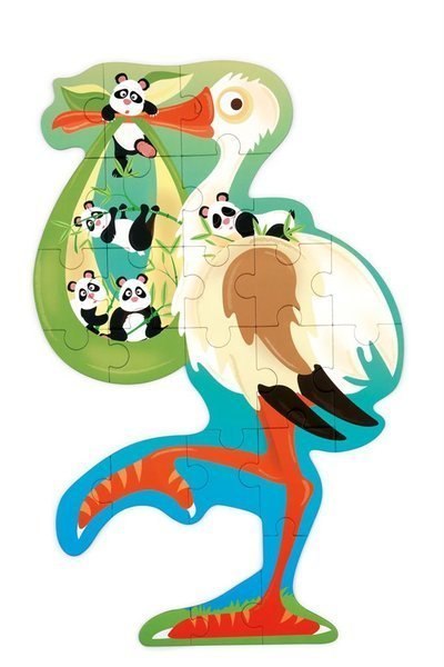 Scratch, Puzzle konturowe Bocian 24 elem.