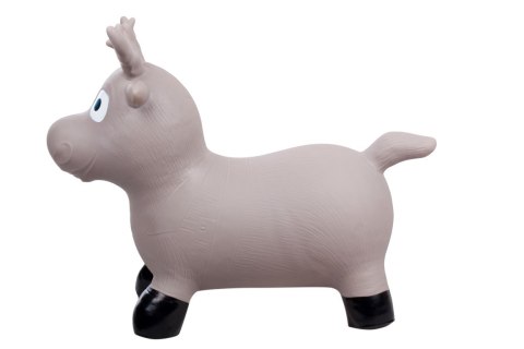 Skoczek gumowy dla dzieci RENIFER 68 cm brązowy do skakania z pompką