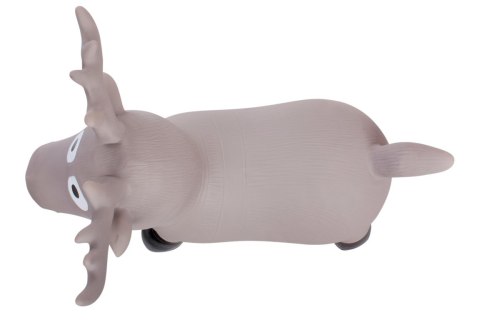 Skoczek gumowy dla dzieci RENIFER 68 cm brązowy do skakania z pompką