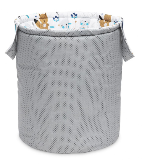 Bawełniany kosz na zabawki Sensillo - LEŚNE ZWIERZĄTKA