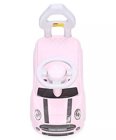 Jeździk MINI COOPER chodzik pchacz różowy