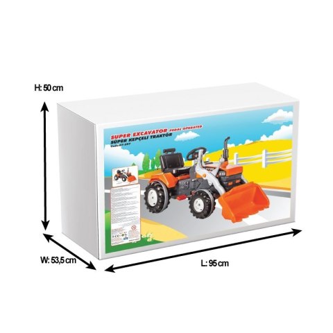 WOOPIE Traktor na Pedały Farmer MaxTrac Classic Ciągnik Spychacz Łycha