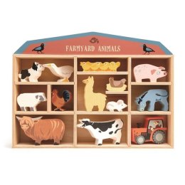 Drewniane figurki do zabawy - zwierzęta na farmie, Tender Leaf Toys