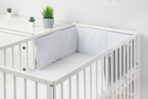 Cienki ochraniacz do łóżeczka Wafel Sensillo - DMUCHAWCE GRAFITOWY