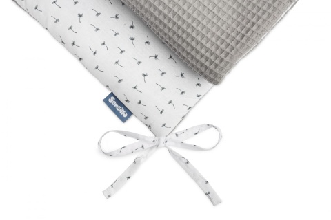 Cienki ochraniacz do łóżeczka Wafel Sensillo - DMUCHAWCE GRAFITOWY