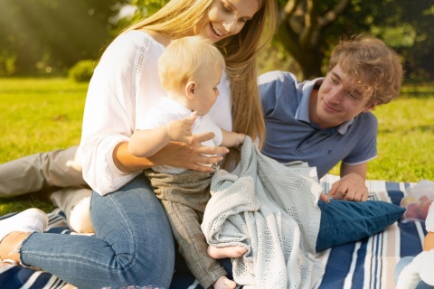 Kocyk Bambusowy BAMBUS 100% 100X80cm Sensillo - Niebieski