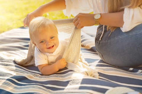 Kocyk Bambusowy BAMBUS 100% 100X80cm Sensillo - Szary