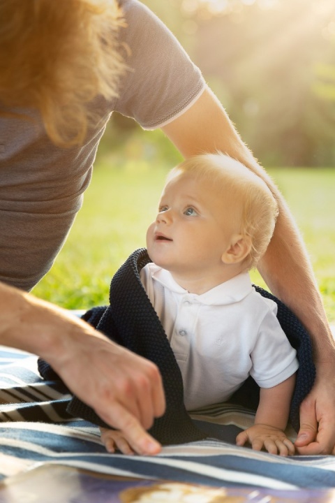 Kocyk Sensillo dziergany bawełna 100 x 80 - Różowy