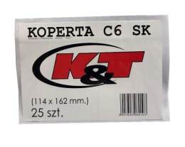 Koperta C6 SK biała /25 folia