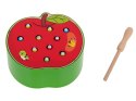 Złap robaczka gra zręcznościowa dla dzieci drewniane jabłko