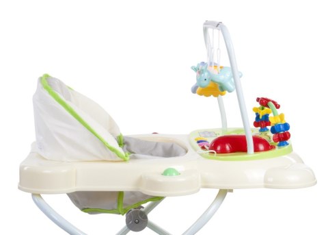 Chodzik kołyska kotek z pałakami - zielono szary