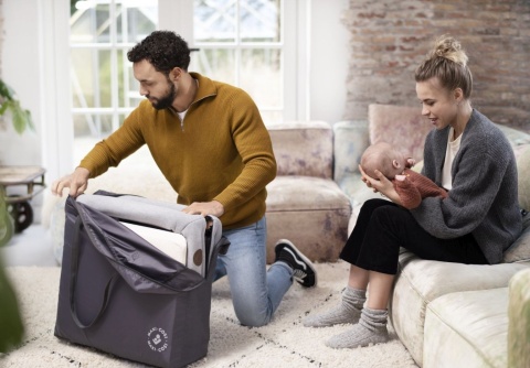 IRIS Maxi-Cosi Kompaktowe Łóżeczko turystyczne 2w1 - ESSENTIAL GREY