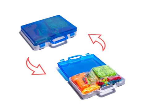 Wkrętarka wiertarka śrubki klocki konstrukcyjne zestaw majsterkowicza waliza 237 elementów