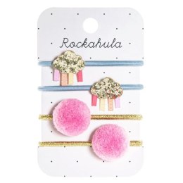 Rockahula Kids - 4 gumki do włosów Rainbow Cloud Glitter