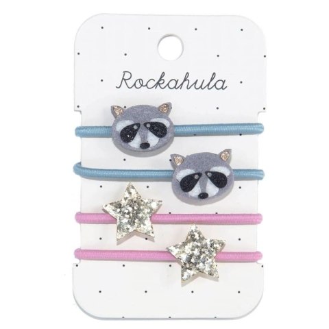 Rockahula Kids - 4 gumki do włosów Ronnie Racoon