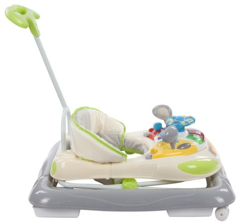 Chodzik z kierownicą i popychaczem - zielono szary