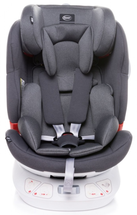 Space-fix fotelik 4baby isofix top tether 0-36kg Siedzisko 360 stopni - GREY