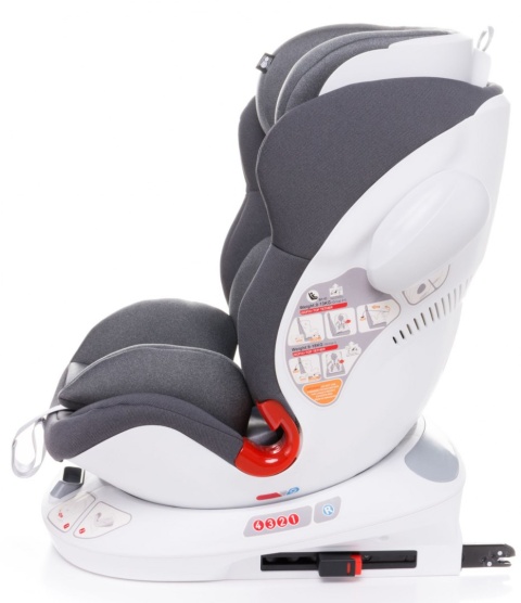 Space-fix fotelik 4baby isofix top tether 0-36kg Siedzisko 360 stopni - GREY