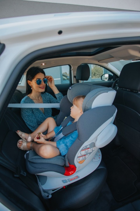 Space-fix fotelik isofix 4baby top tether 0-36kg Siedzisko 360 stopni - RED