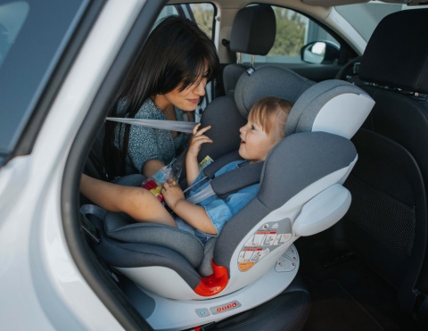 Space-fix fotelik isofix top tether 0-36kg 4baby Siedzisko 360 stopni - TURKUS