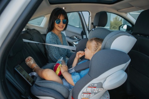 Space-fix fotelik 4baby isofix top tether 0-36kg Siedzisko 360 stopni - LIGHT GREY