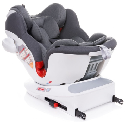 Space-fix fotelik 4baby isofix top tether 0-36kg Siedzisko 360 stopni - LIGHT GREY