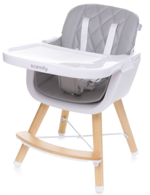 SCANDY 4Baby krzesełko do karmienia - LIGHT GREY
