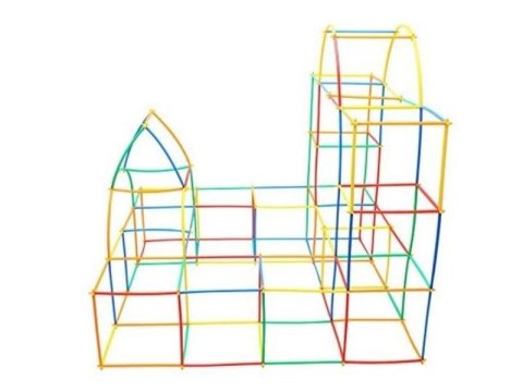 Słomki Konstrukcyjne, Klocki, Patyczki ok. 1200 Sztuk Kuferek