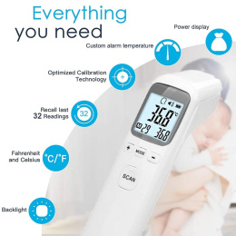 Cyfrowy termometr bezdotykowy na podczerwień, podświetlany LCD, dla dorosłych, dzieci, niemowląt CK-T1502