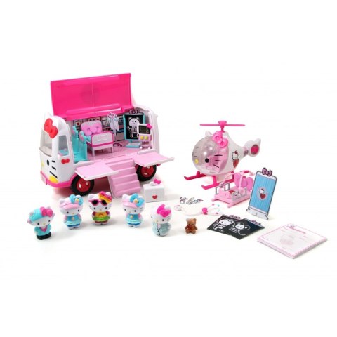 DICKIE Hello Kitty Ambulans Ratunkowy Figurki Helikopter