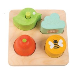 Drewniana zabawka sensoryczna - Ogród - kształty i dźwięki, Tender Leaf Toys