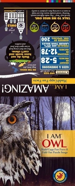 MADD CAPP, Puzzle konturowe I AM - Sowa 550 elem.
