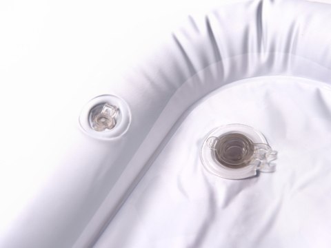 Mata wodna sensoryczna dmuchana dla niemowląt kontrastowa czarno-biała szachownica XXL 65x50 cm