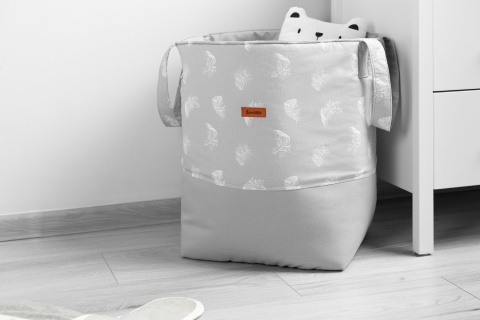 SENSILLO KOSZ NA ZABAWKI MEDIUM 35X47 CM PIÓRKA SZARE