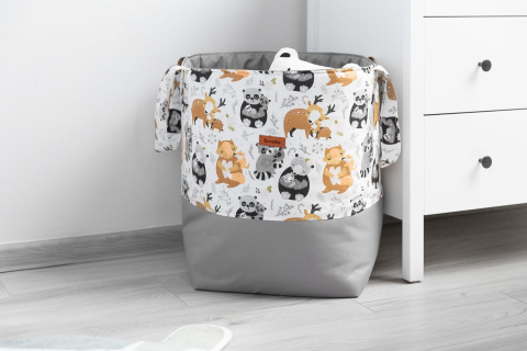 SENSILLO KOSZ NA ZABAWKI MEDIUM 35X47 CM SZOPY SZARE