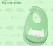 Śliniak dla dzieci silikonowy ślinaczek do jedzenia zielony
