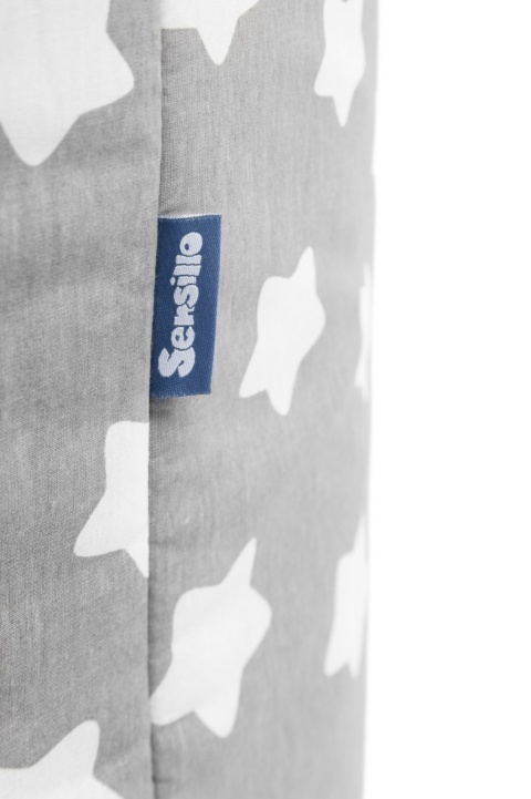 Bawełniany kosz na zabawki Sensillo - GWIAZDKI SZARE