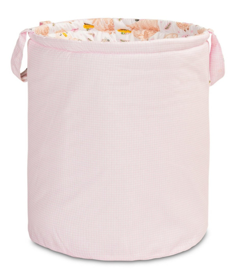 Bawełniany kosz na zabawki Sensillo - PTAKI KORALOWE